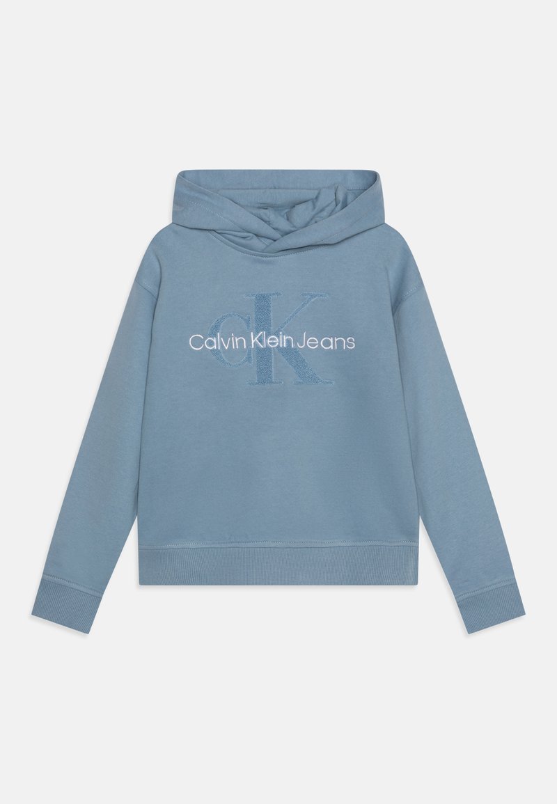 Calvin Klein Jeans PEACHED MONOLOGO HOODIE - Felpa con cappuccio - faded denim
