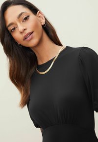 Lipsy JERSEY PUFF SHORT SLEEVE  - Rochie de zi - black