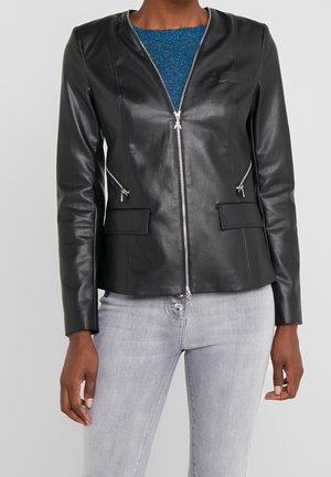 Veste en similicuir - black