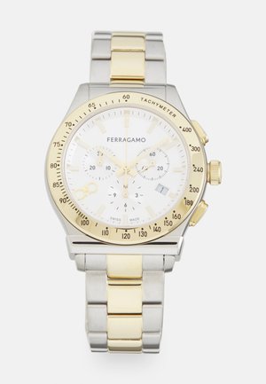 FERRAGAMO Kronografklokke - silver-coloured/gold-coloured/white