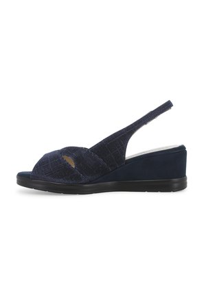 Sandali con zeppa - blu notte