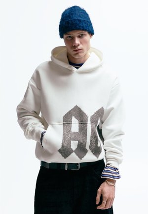 AC DC - Pulover s kapuco - white