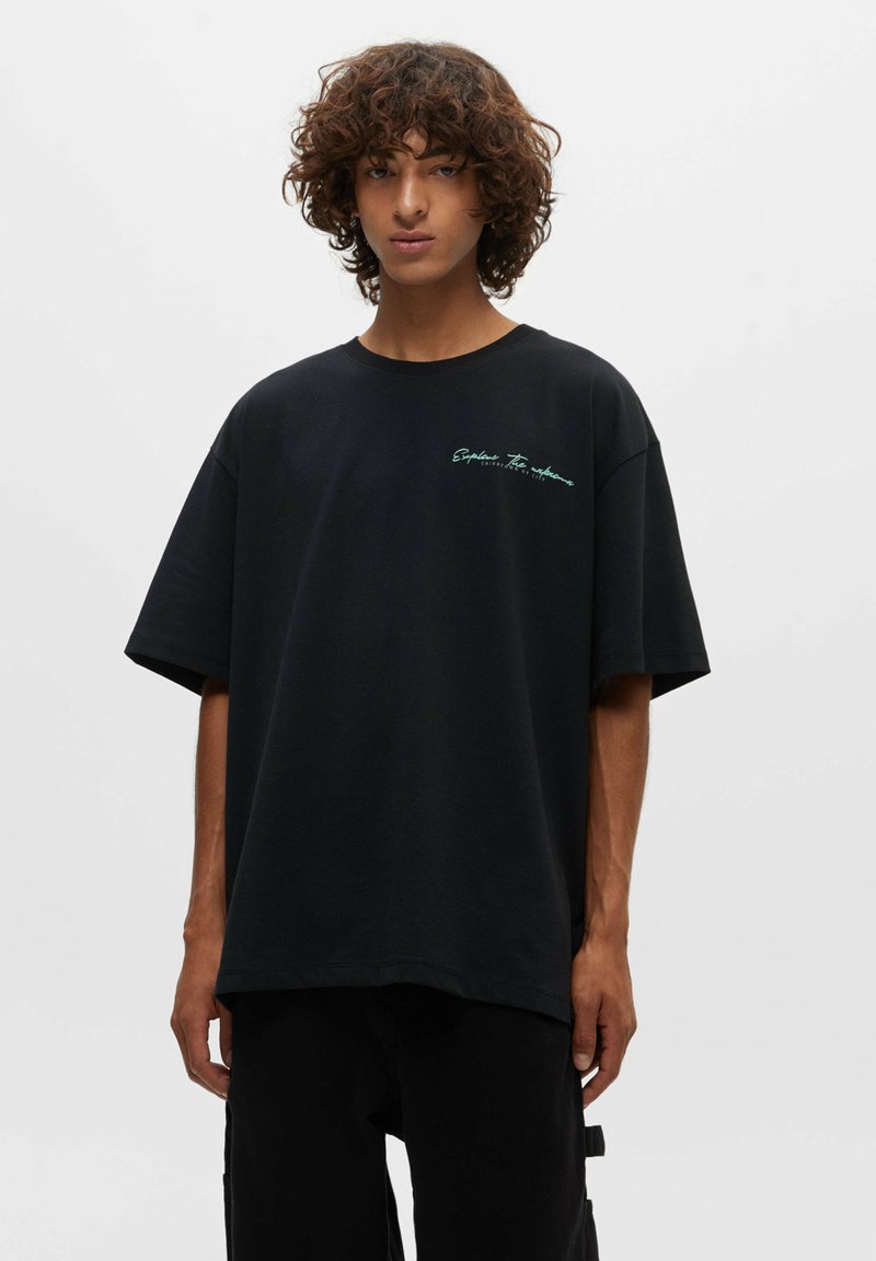 PULL&BEAR Print Tshirt black Zalando.de