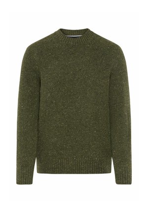 Pull verde a maglia con scollatura rotonda, motivo testurizzato e polsini e orlo a coste. Realizzato in un materiale morbido e caldo con piccole sfumature di colore.