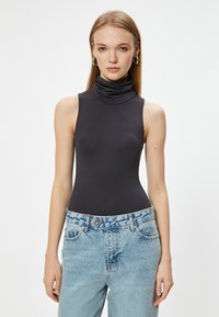 Koton HIGH NECK TANK - Top - anthracite