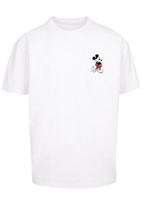 F4NT4STIC HERREN DISNEY MICKEY-MOUSE-KICKIN-RETRO-POCKET WITH HEAVY OVERSI - Print T-shirt - white