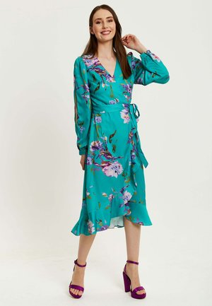 Liquorish FLORAL PRINT - Day dress - green