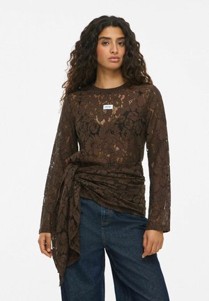Noisy May, TOP NMVENNA LACE - Blouse - demitasse