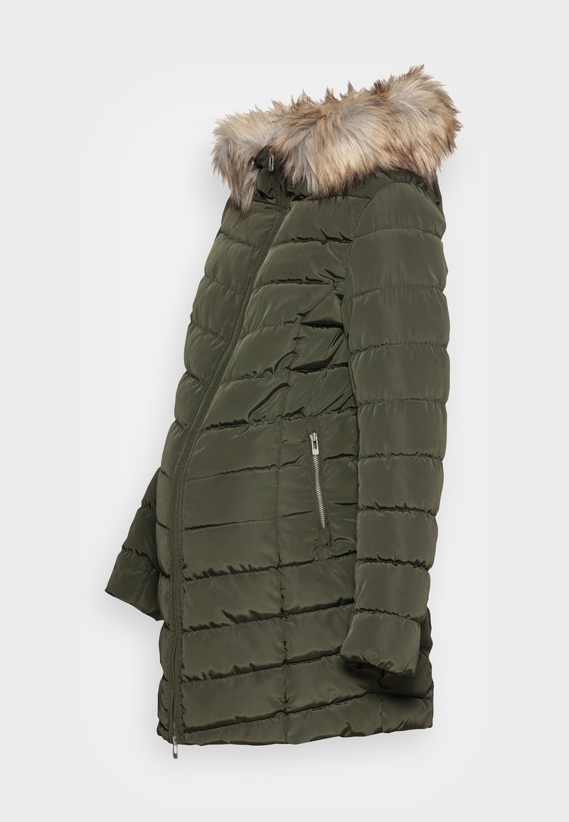 ONLY MATERNITY OLMNEWELLAN QUILTED HOOD FUR COAT Parka rosin/vert