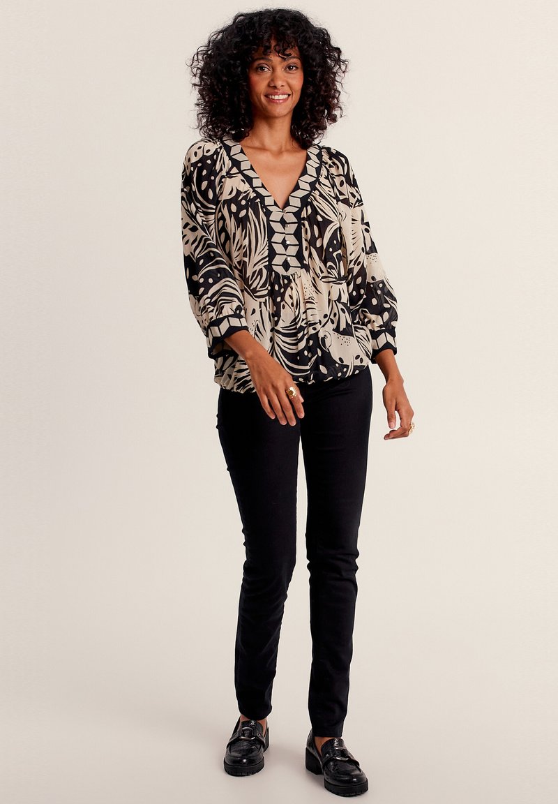 Tunique Blouse Bréal Neuve – Taille 40 – Multicouleur En Viscose – Manches Trois-quarts – Avec étiquettes