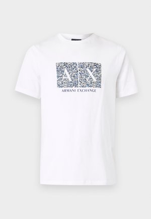 Armani Exchange, - T-shirt z nadrukiem