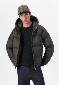 K-Way QUILL THERMO LIGHT UNISEX - Gewatteerde jas - black olive combo