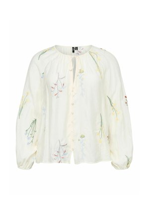Vero Moda Curve, BLOUSE VMCLINA TOP - Blouse - snow white