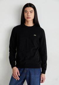 Lacoste - ESSENTIAL CREW NECK - Strickpullover - black Thumbnail-Bild 1