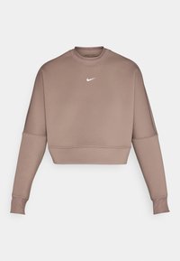 PRIMA CREW TOP - Sweatshirt - mink brown/velvet brown/white
