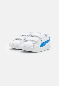 Puma SMASH 3.0 UNISEX - Sportcipő - white/hyperlink blue/cold green
