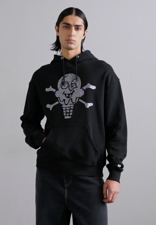 RHINESTONE CONES & BONES POPOVER HOOD - Hoodie2