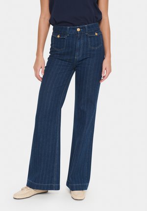 OSHANA - Džinsi ar platām starām - medium blue denim