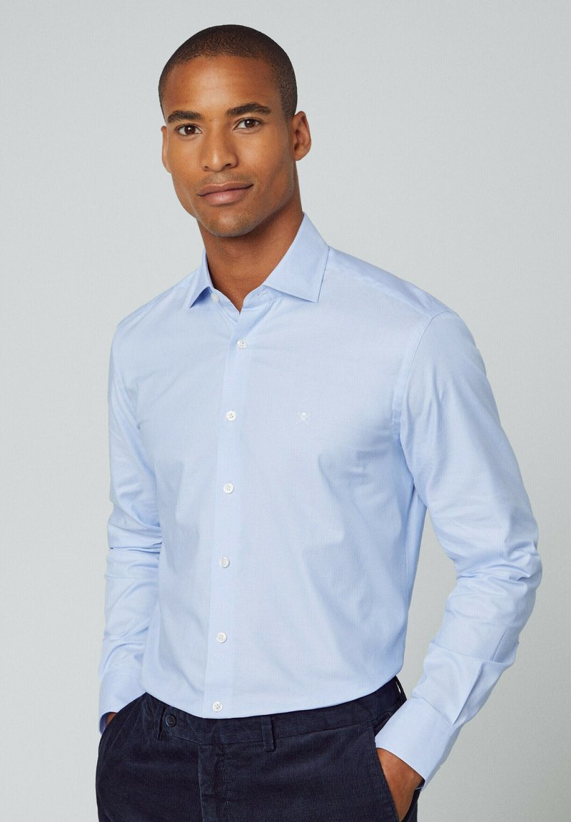 Hemden lange mouw blauw Hackett London