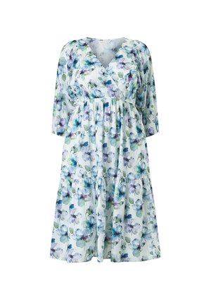 Ellos Plus collection, RÜSCHENKLEID. - Jurk - große blaue blumen