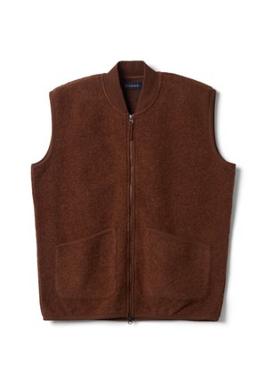 PIOMBO, GILET WITH ZIP - Chaleco - brown