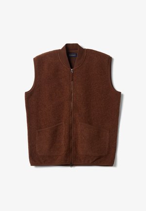 PIOMBO, GILET WITH ZIP - Chaleco - brown