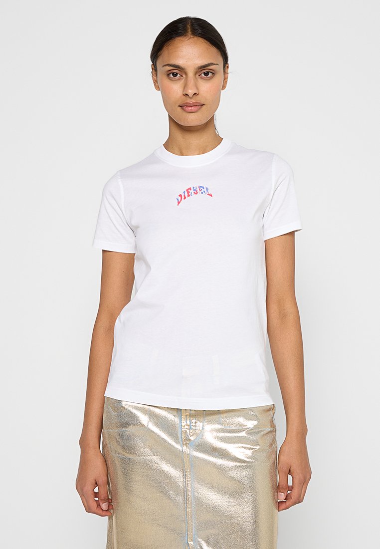 Diesel T-shirt print wit Diesel T-shirt print wit