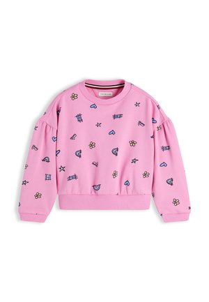 Tommy Hilfiger, LG EMB CREW NECK - Mikina - pink daisy