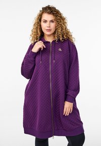 Active by Zizzi - MIT REISSVERSCHLUSS - Cardigan - purple pennant Thumbnail Image 1