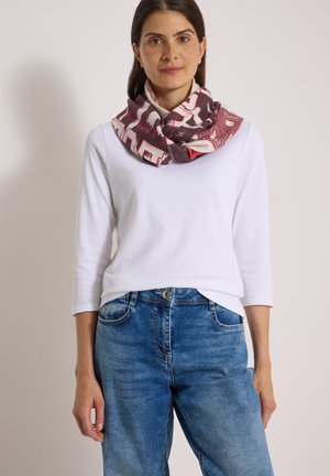Cecil, LOOP SCHAL MIT MUSTER - Colsjaal - berry red