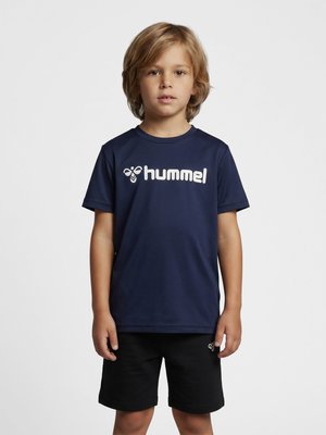 Hummel, LOGO - T-shirts print - marine