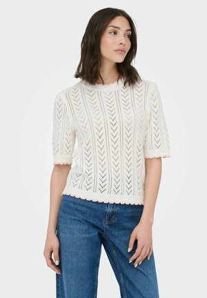 JDY T-shirt imprimé - cloud dancer