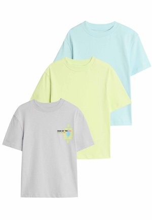 3PK GRAPHIC & PLAIN - T-shirts basic - yellow mix