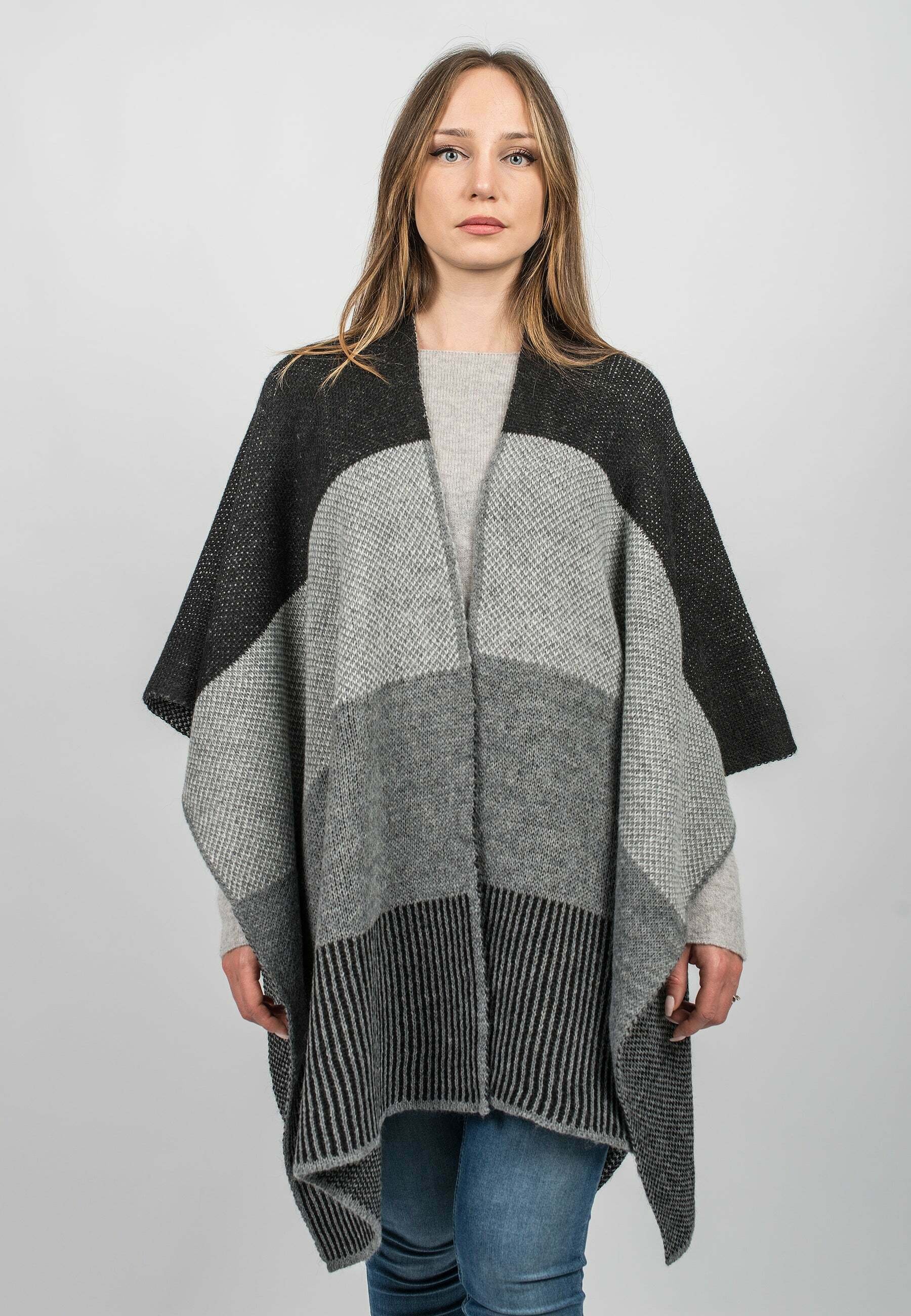 Dalle Piane Cashmere PONCHO - Cape - Verde/vert