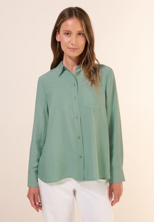 MIT STRUKTUR - Overhemdblouse - grün