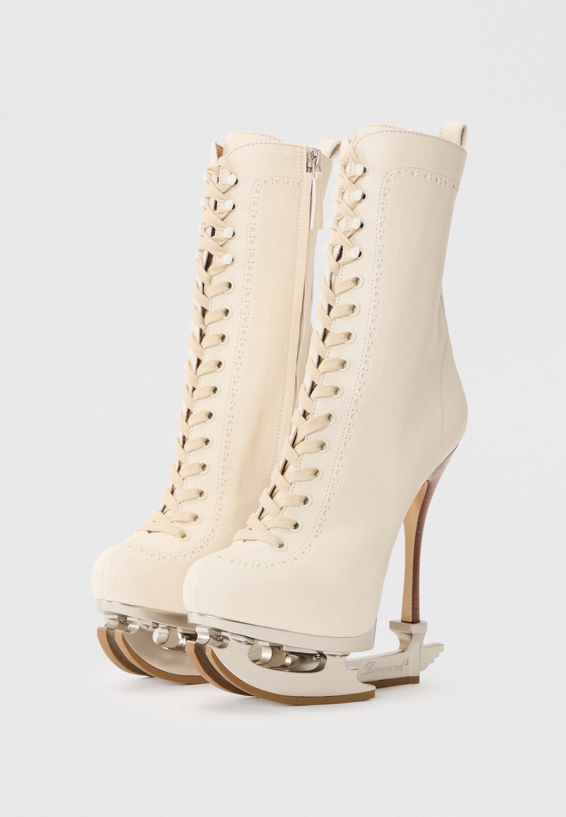 Dsquared2 High heeled ankle boots - white/off-white - Zalando
