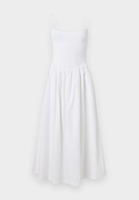 SMOCKED DIP WAIST MIDI DRESS - Vestito casual - white