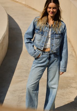 Bershka, Farkkutakki - light blue