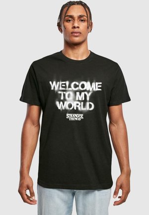 STRANGER THINGS - WELCOME TO MY WORLD - Print T-shirt - black