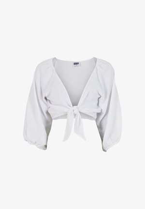 Urban Classics STRUCTURED KNOTTED - Blouse - white