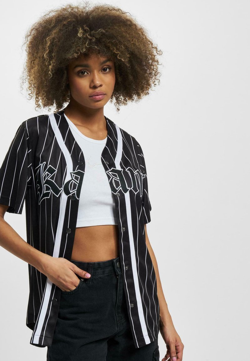 Karl Kani SIGNATURE OLD ENGLISH BASEB - Bluse - black white
