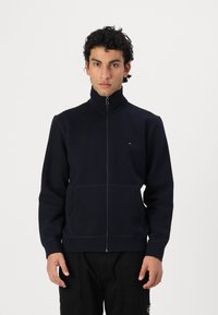 Tommy Hilfiger ESSENTIAL STAND COLLAR - Zip-up sweatshirt - desert sky