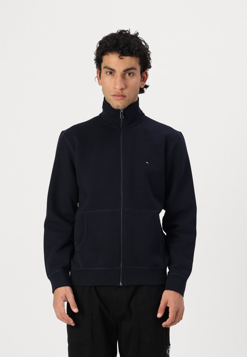 Tommy Hilfiger ESSENTIAL STAND COLLAR - Zip-up sweatshirt - desert sky