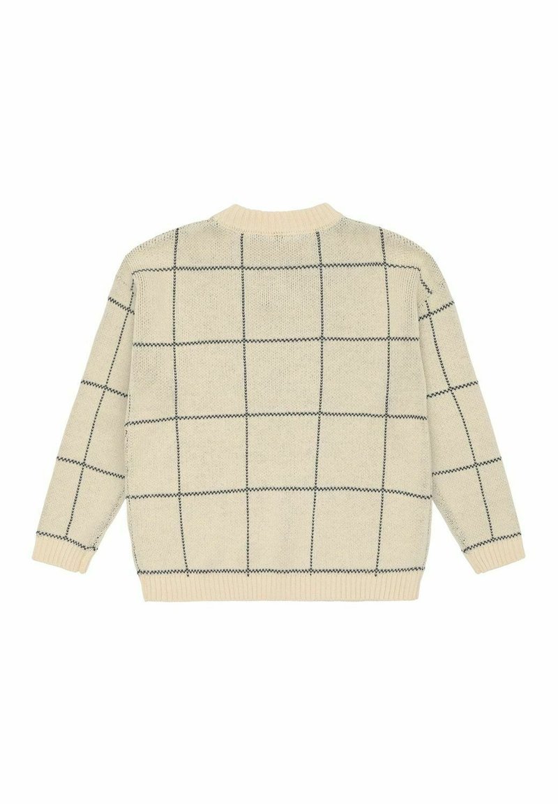 The New JACQUARD Maglione angora check aop/beige