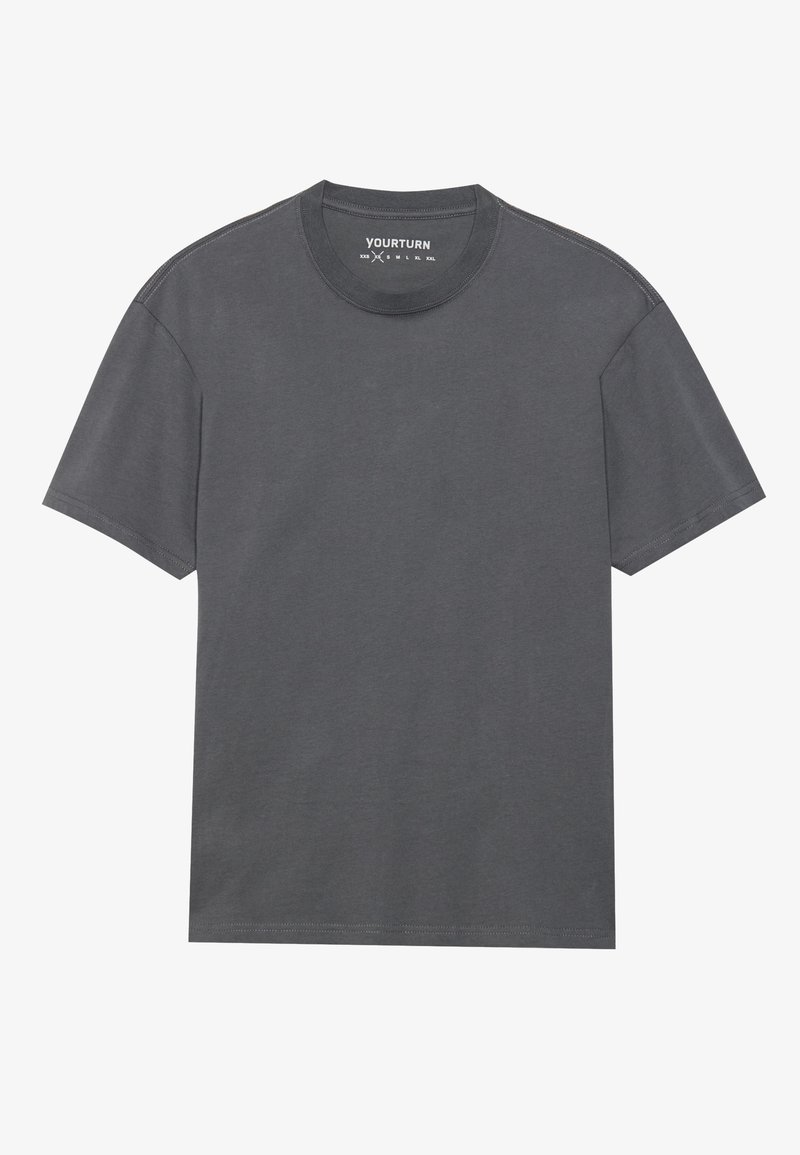 YOURTURN T-shirt basic donkergrijs YOURTURN T-shirt basic donkergrijs