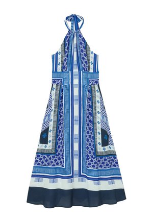 Reiss, REGULAR FIT - JOSELYN SCARF-PRINT HALTERNECK MIDI DRESS . - Vapaa-ajan mekko - blue