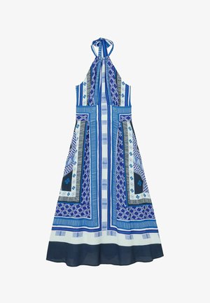 Reiss, REGULAR FIT - JOSELYN SCARF-PRINT HALTERNECK MIDI DRESS . - Vapaa-ajan mekko - blue