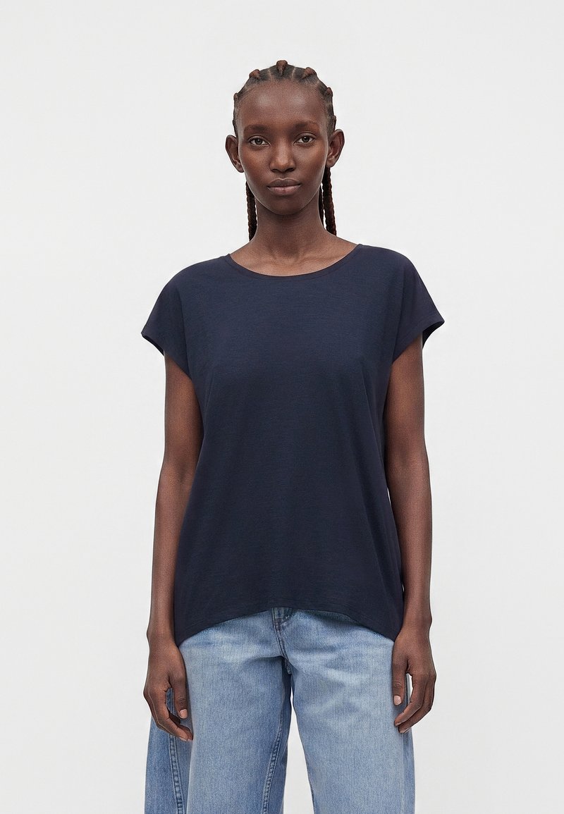 Noisy May NMMATHILDE LOOSE LONG - Základné tričko - navy