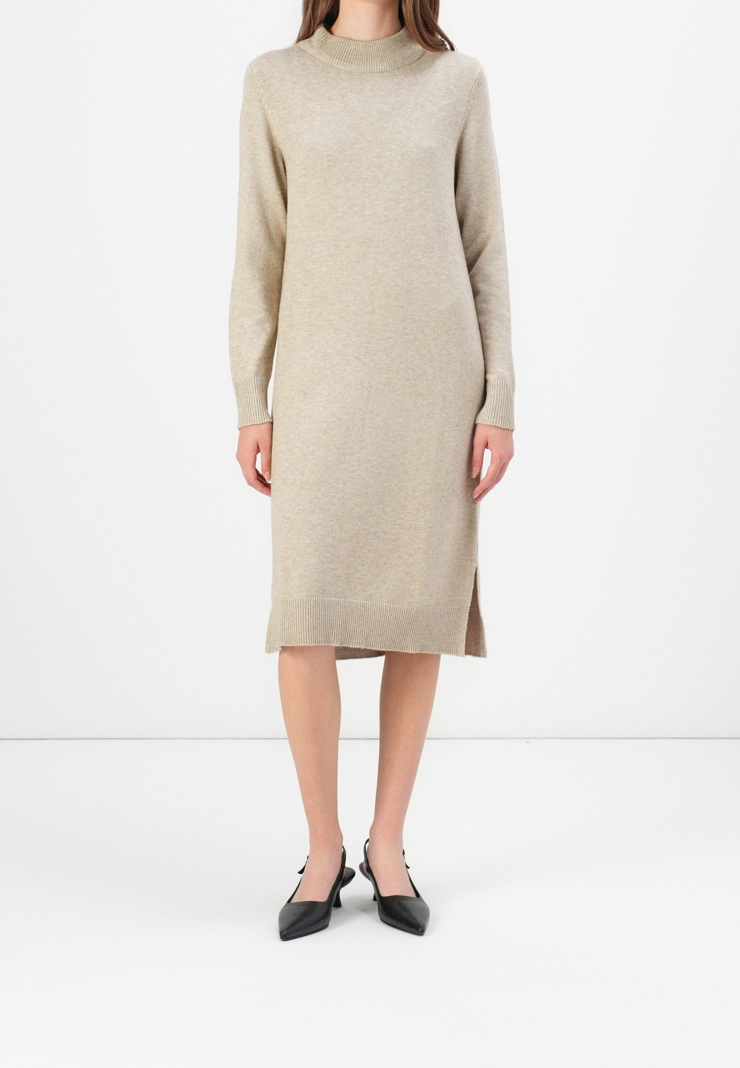Robe Pull Beige Tricotée Pour Bébé Next - Taille 6-9 Mois - Douce Et Confortable
