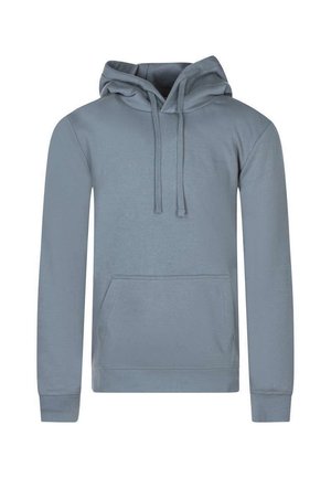 Sweat à capuche bleu clair à enfiler avec poche kangourou devant, capuche à cordon réglable et poignets côtelés aux manches longues.